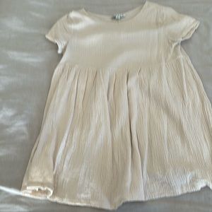 Ivory or off-white textures tunic top empire waist sz s